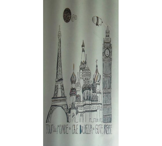 Изображение товара Штора для ванной Zalel Фотопринт 180*180 Paris & London DX-021 без колец 521809