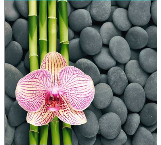 Изображение товара Штора для ванной Zalel Фотопринт 180*180 Камни Z-004 без колец 543228