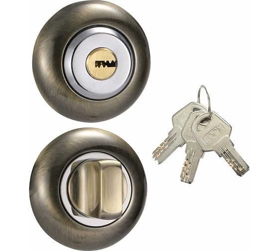 Изображение товара Санузловые накладки с ключом Вантаж бронза BKQ-K