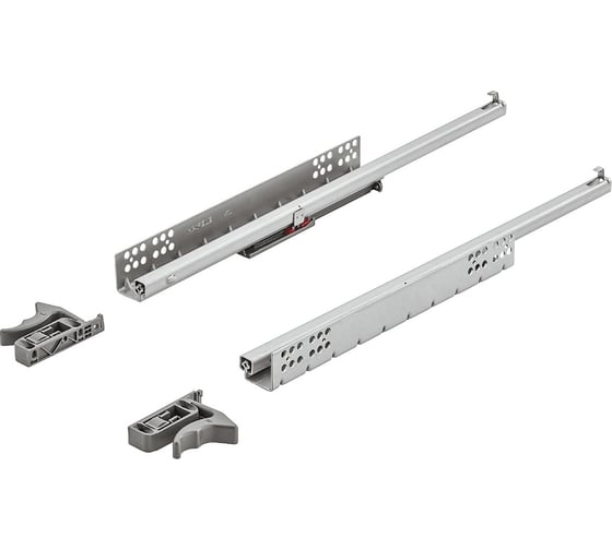 Изображение товара Направляющие Hafele Matrix runners UM S25 частичное выдвижение, цапфы, 450 мм, self-close 433.07.145