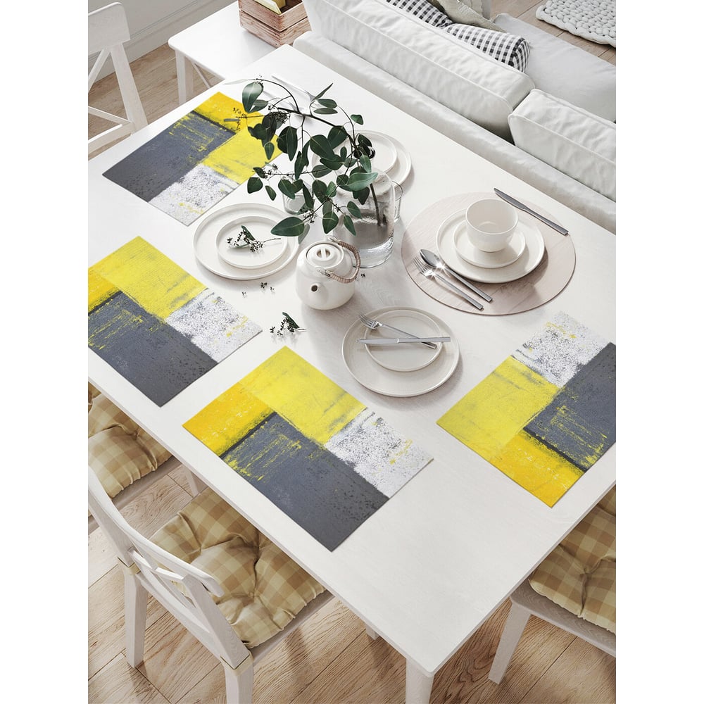 Изображение товара Комплект тканевых салфеток JOYARTY лоскутный гранж 32x46 см 4 шт