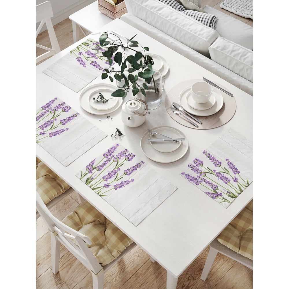 Изображение товара Комплект тканевых салфеток для сервировки стола JOYARTY 4 шт 32x46 см цветы