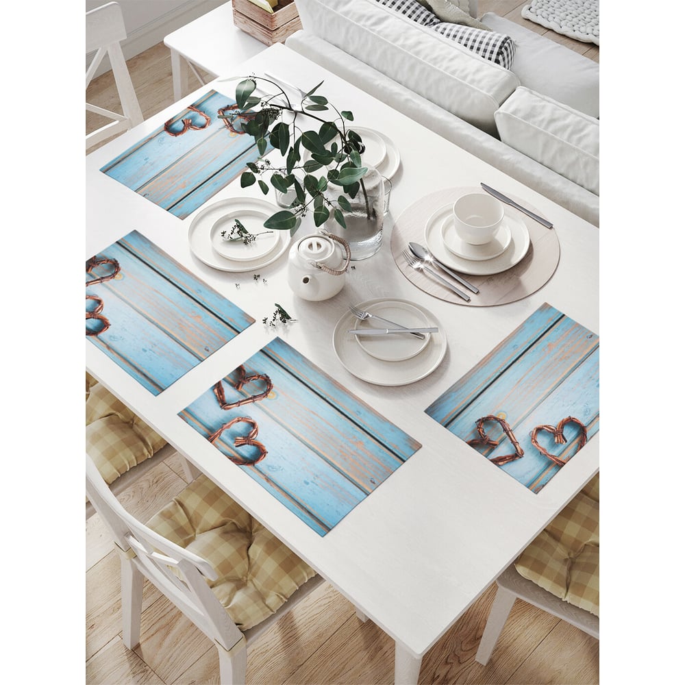 Изображение товара Комплект тканевых салфеток JOYARTY 'два сердца', 32x46 см, 4 шт.