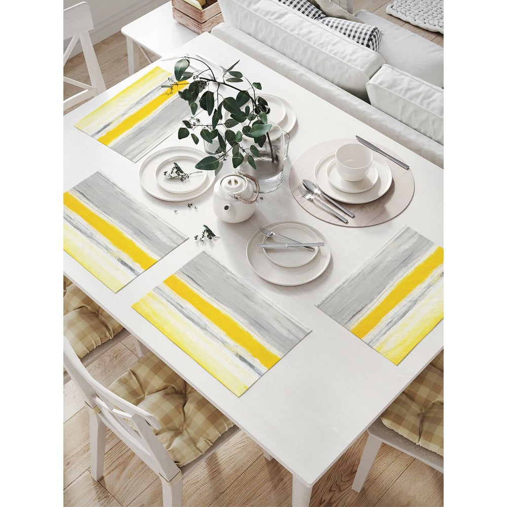 Изображение товара Комплект тканевых салфеток для сервировки стола JOYARTY "окрашенная доска", 32x46 см, 4 шт. np_55152