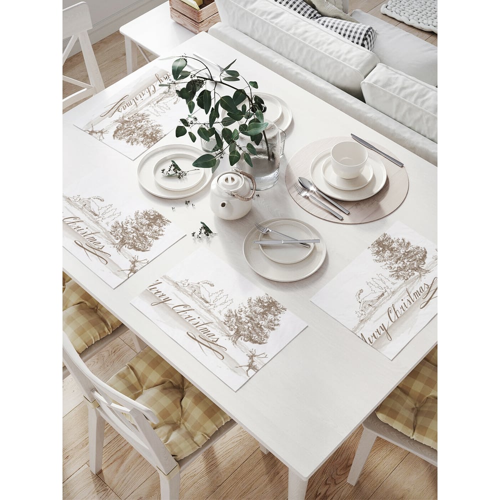 Изображение товара Комплект тканевых салфеток для сервировки стола JOYARTY рождество близко 4 шт 32x46 см