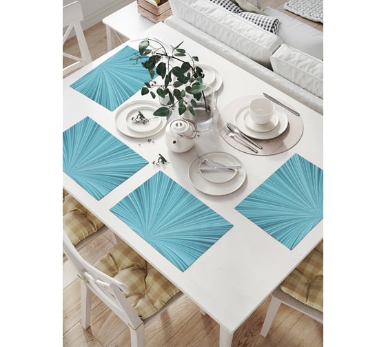 Изображение товара Комплект тканевых салфеток для сервировки стола JOYARTY "иллюзорный тоннель", 32x46 см, 4 шт. np_13260