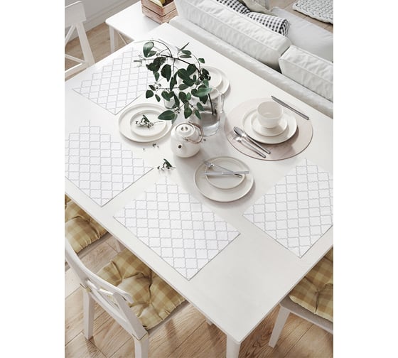 Изображение товара Комплект тканевых салфеток для сервировки стола JOYARTY "классический орнамент", 32x46 см, 4 шт. np_13561