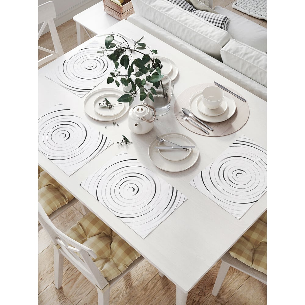 Изображение товара Комплект тканевых салфеток для сервировки стола JOYARTY 4 шт, 32x46 см, оксфорд