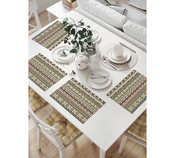 Изображение товара Комплект тканевых салфеток для сервировки стола JOYARTY "классический орнамент", 32x46 см, 4 шт. np_13942