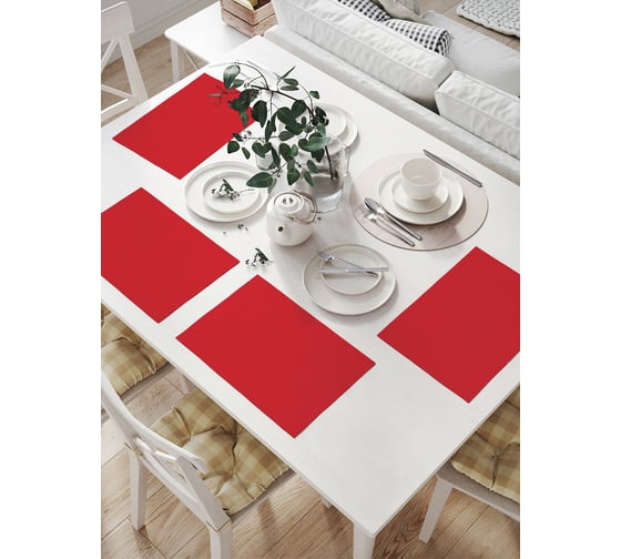 Изображение товара Комплект тканевых салфеток для сервировки стола JOYARTY "елочная гирлянда", 32x46 см, 4 шт. np_37033