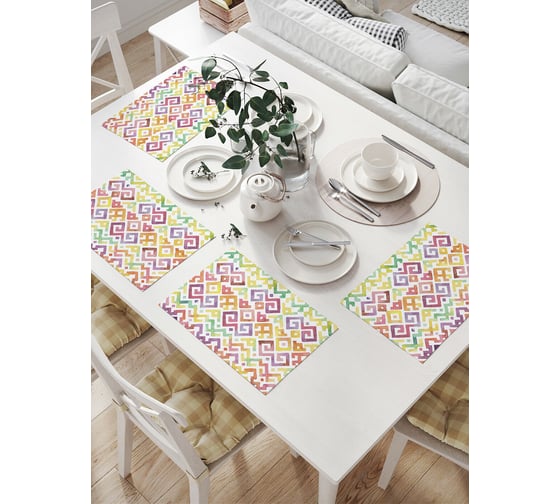 Изображение товара Комплект тканевых салфеток для сервировки стола JOYARTY "классический орнамент", 32x46 см, 4 шт. np_13947