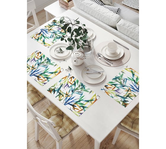 Изображение товара Комплект тканевых салфеток для сервировки стола JOYARTY "краски листьев", 32x46 см, 4 шт. np_22000