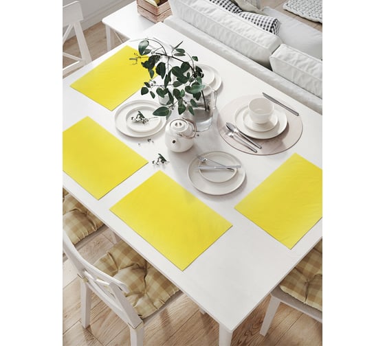 Изображение товара Комплект тканевых салфеток для сервировки стола JOYARTY "желтый перелив", 32x46 см, 4 шт. np_23559