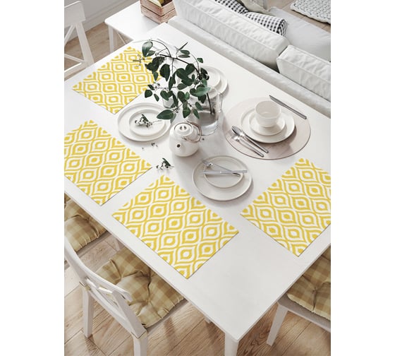 Изображение товара Комплект тканевых салфеток для сервировки стола JOYARTY "культурная симметрия", 32x46 см, 4 шт. np_13417