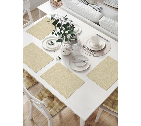 Изображение товара Комплект тканевых салфеток для сервировки стола JOYARTY "классический орнамент", 32x46 см, 4 шт. np_13521