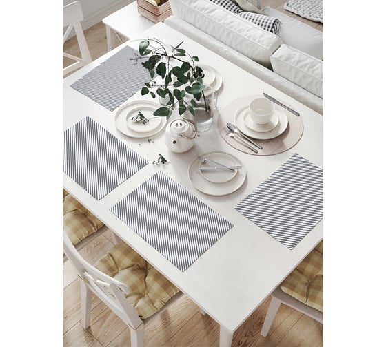 Изображение товара Комплект тканевых салфеток для сервировки стола JOYARTY "серая монотонность", 32x46 см, 4 шт. np_30561