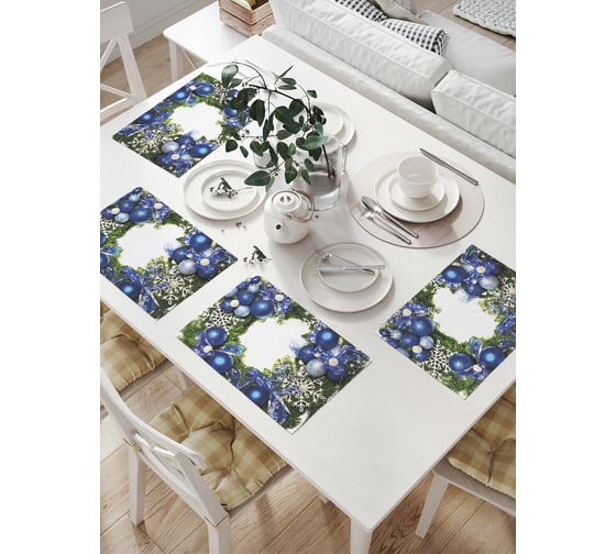 Изображение товара Комплект тканевых салфеток для сервировки стола JOYARTY "праздничный настрой", 32x46 см, 4 шт. np_21426