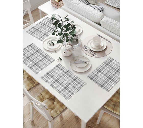 Изображение товара Комплект тканевых салфеток для сервировки стола JOYARTY "обычный винтаж", 32x46 см, 4 шт. np_20884