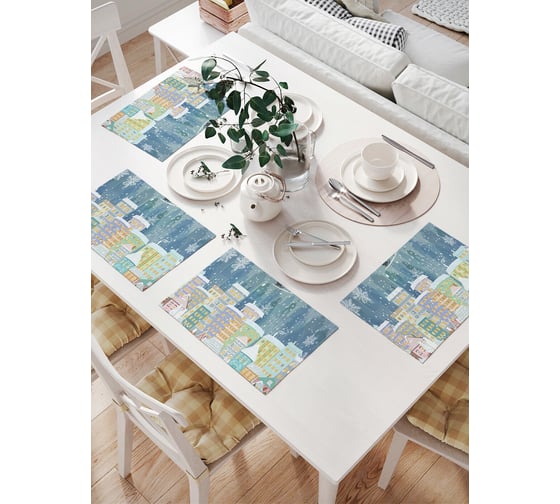 Изображение товара Комплект тканевых салфеток для сервировки стола JOYARTY "канун нового года", 32x46 см, 4 шт. np_92684