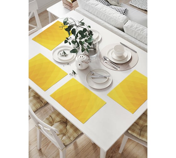 Изображение товара Комплект тканевых салфеток для сервировки стола JOYARTY "солнечная декорация", 32x46 см, 4 шт. np_13432