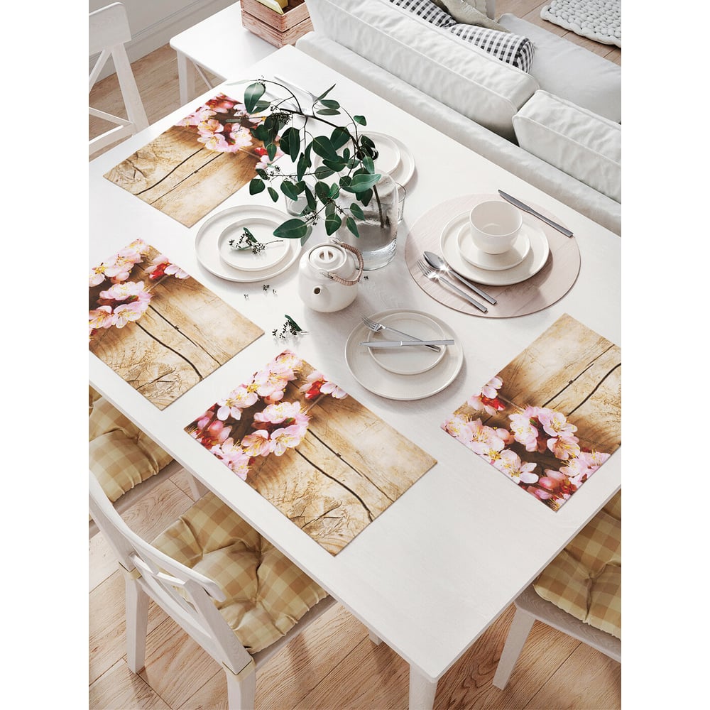 Комплект тканевых салфеток для сервировки стола JOYARTY, цвет коричневый np_27470 - фото 1