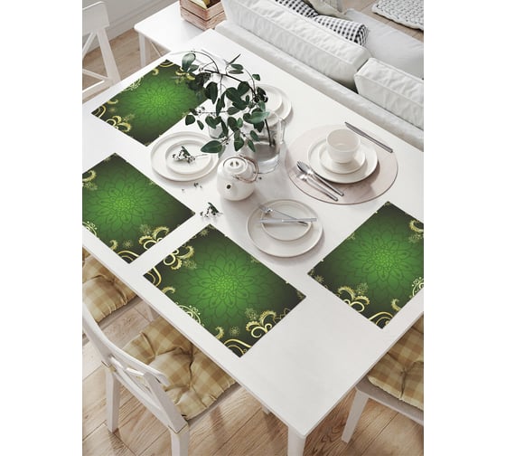 Изображение товара Комплект тканевых салфеток для сервировки стола JOYARTY "королевская роскошь", 32x46 см, 4 шт. np_33843