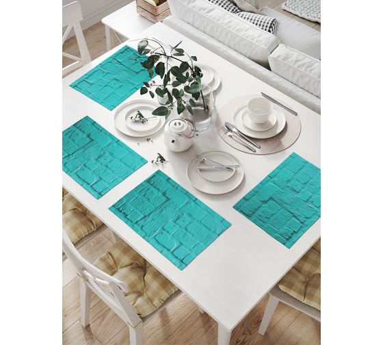 Изображение товара Комплект тканевых салфеток для сервировки стола JOYARTY "крашеная рустика", 32x46 см, 4 шт. np_85307