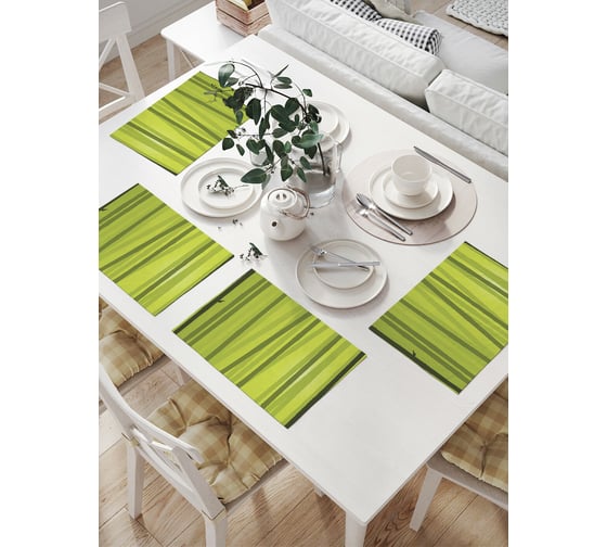 Изображение товара Комплект тканевых салфеток для сервировки стола JOYARTY "бамбуковая завеса", 32x46 см, 4 шт. np_12185