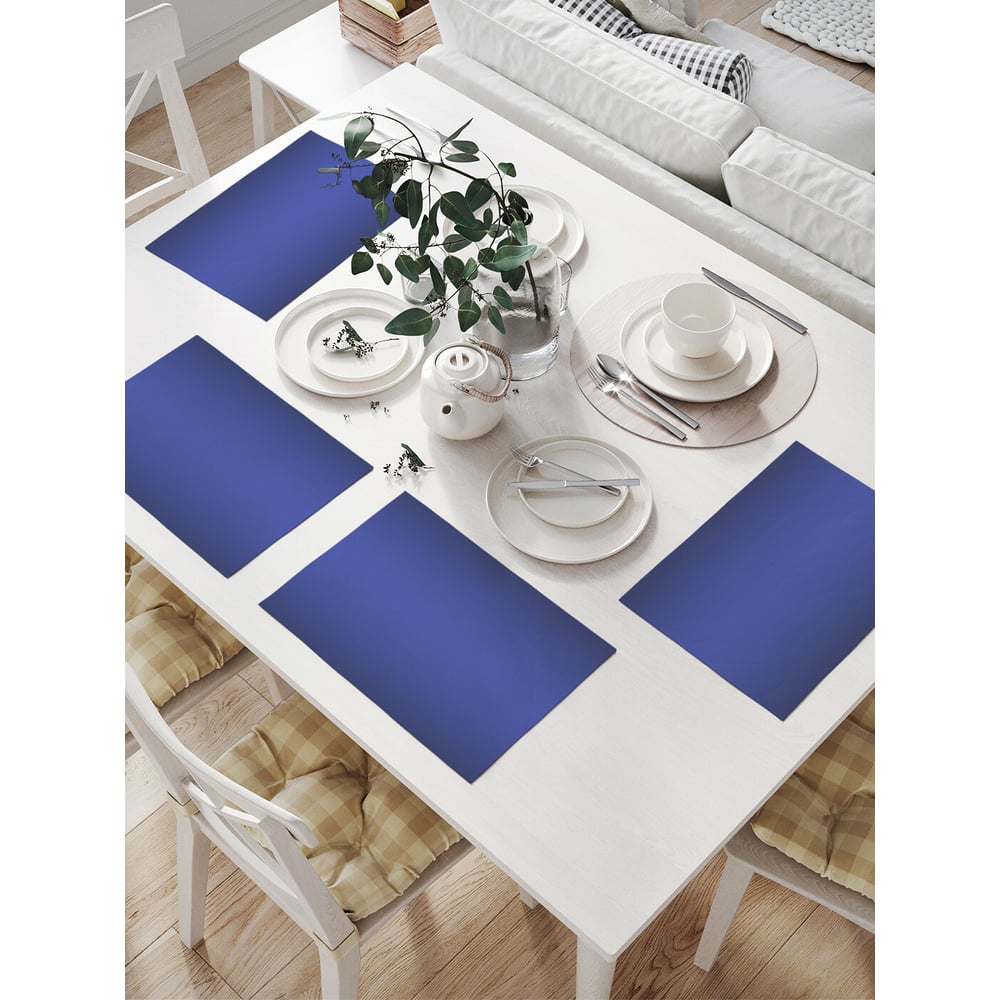 Комплект тканевых салфеток для сервировки стола JOYARTY, цвет синий np_23573 - фото 1