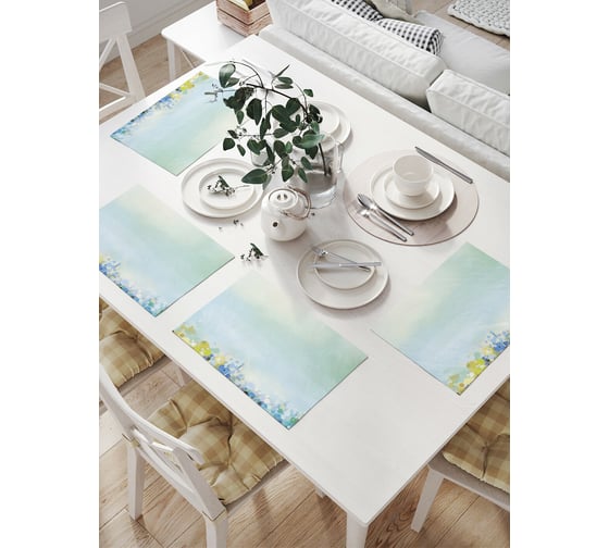 Изображение товара Комплект тканевых салфеток для сервировки стола JOYARTY "цветочный ковер", 32x46 см, 4 шт. np_21141