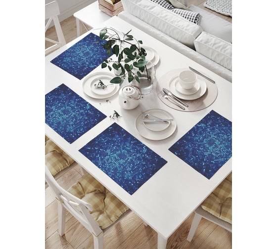 Изображение товара Комплект тканевых салфеток для сервировки стола JOYARTY "ночные звезды", 32x46 см, 4 шт. np_30830