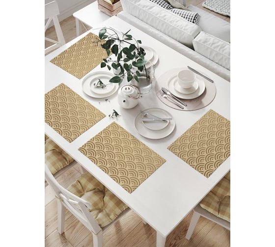 Изображение товара Комплект тканевых салфеток для сервировки стола JOYARTY "классические узоры", 32x46 см, 4 шт. np_13534