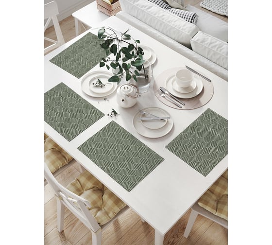 Изображение товара Комплект тканевых салфеток для сервировки стола JOYARTY "полосатая идея", 32x46 см, 4 шт. np_30570