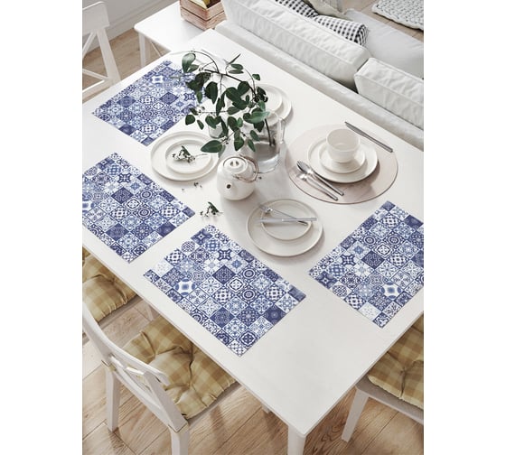 Изображение товара Комплект тканевых салфеток для сервировки стола JOYARTY "зима в узорах", 32x46 см, 4 шт. np_17008