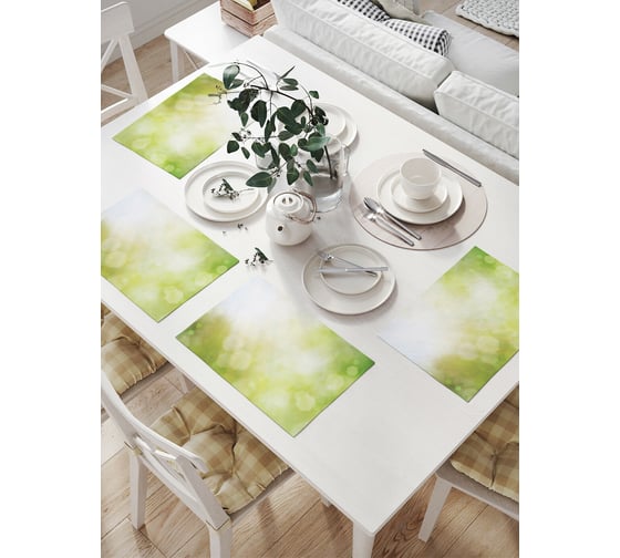 Изображение товара Комплект тканевых салфеток для сервировки стола JOYARTY "утренняя свежесть", 32x46 см, 4 шт. np_37457