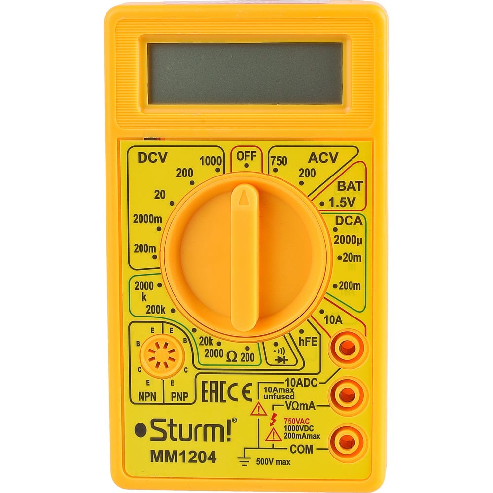 Изображение товара Мультиметр Sturm MM1204