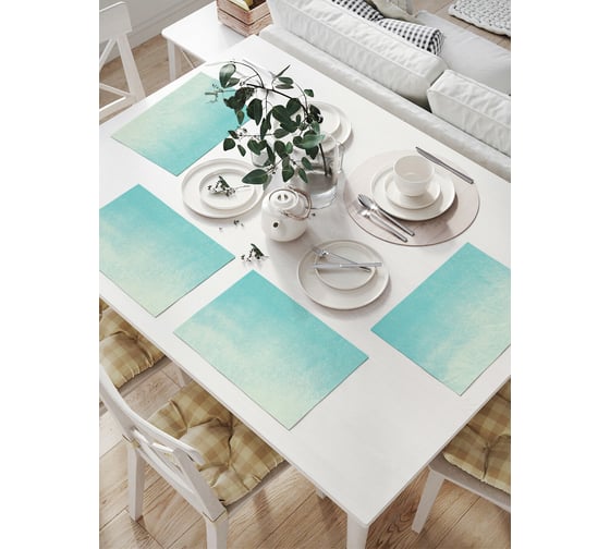 Изображение товара Комплект тканевых салфеток для сервировки стола JOYARTY "небесная гладь", 32x46 см, 4 шт. np_33407