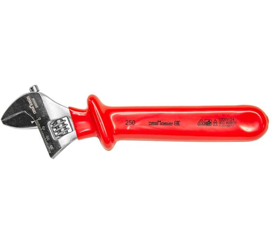 Изображение товара Разводной гаечный ключ Промлайн диэлектрический 10" 250мм, расхождение губок 36мм, до 1000В ПЛ0230505250_z022