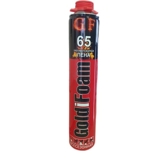 Изображение товара Пистолетная огнестойкая монтажная пена GoldiFoam 65, 850 мл 10005