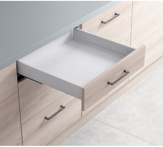 Изображение товара Комплект ящика Hafele Matrix box S35 белый, 84x550 мм, SOFT C 552.56.796