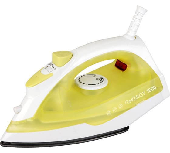 Изображение товара Утюг Energy EN-327 желтый, 1600 Вт, пар, спрей, паровой удар, самоочистка, тефлоновая подошва 270052