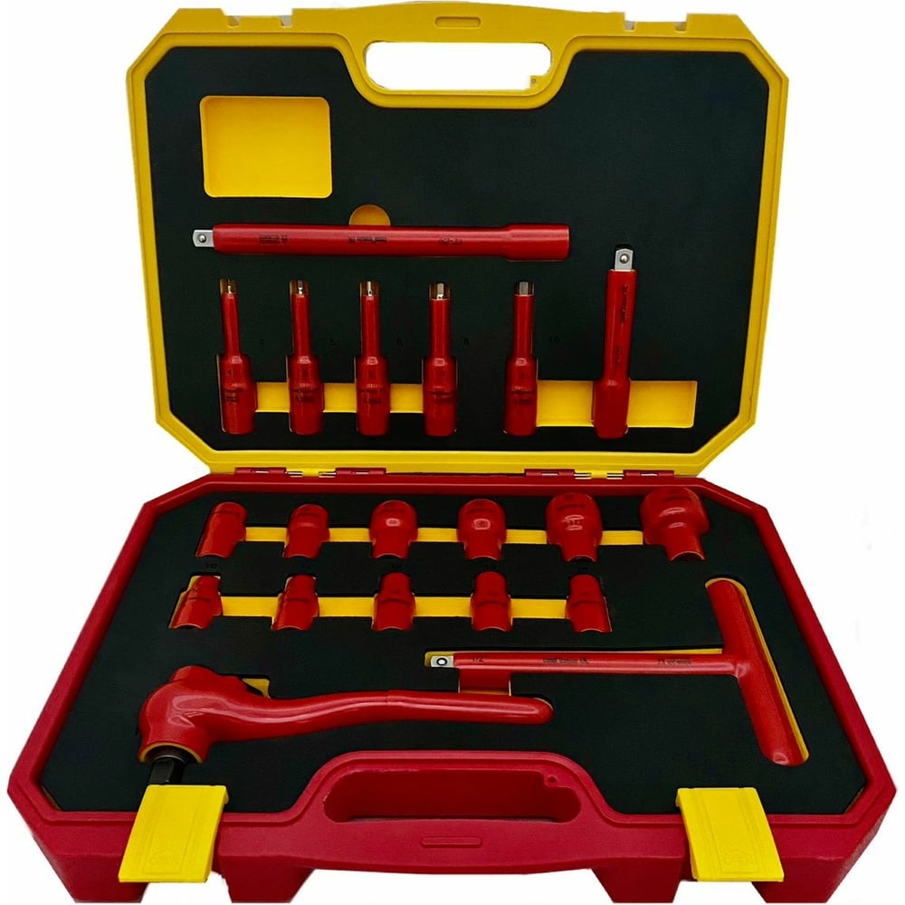 Изображение товара Профессиональный набор инструментов Промлайн 20 предметов Cr-V в пластиковом кейсе