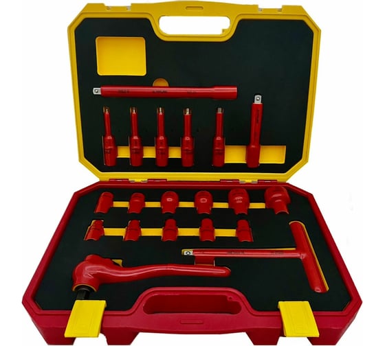 Изображение товара Набор инструмента Промлайн до 1000 в, 20 предметов, сталь cr-v в пластиковом кейсе ПЛ071115_z022