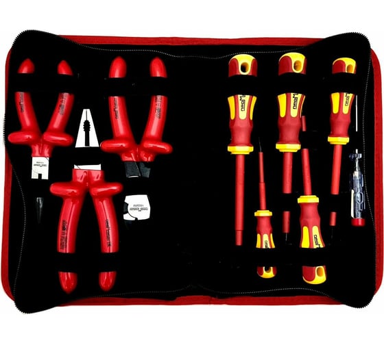 Изображение товара Набор диэлектрического инструмента до 1000В, 9 предметов, в кофре ПЛ071202_z022