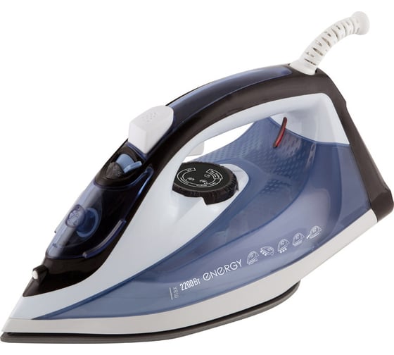 Изображение товара Утюг Energy EN-345 синий, 2200 Вт, пар, спрей, паровой удар, самоочистка, керамическая подошва 270077