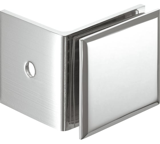 Изображение товара Держатель стекла Hafele хром, полированный W-G 90 градусов 981.02.254