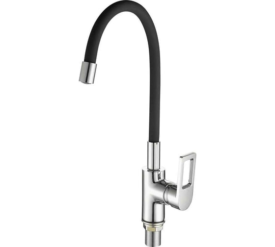 Изображение товара Смеситель для кухни FASHUN гайка, черный излив 55 см, ф40 A4253+B04