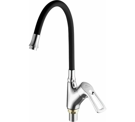 Изображение товара Смеситель для кухни FASHUN гайка, черный излив 55 см, ф40 A4466+A7250