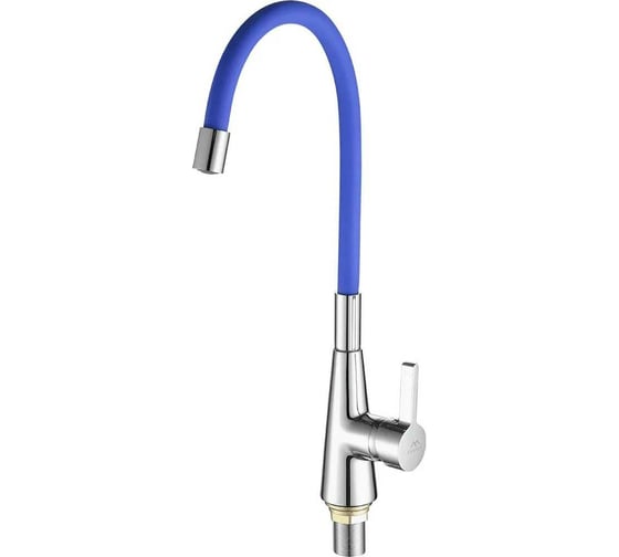 Изображение товара Смеситель для кухни FASHUN гайка, синий излив 55 см, ф40 A4153+B01