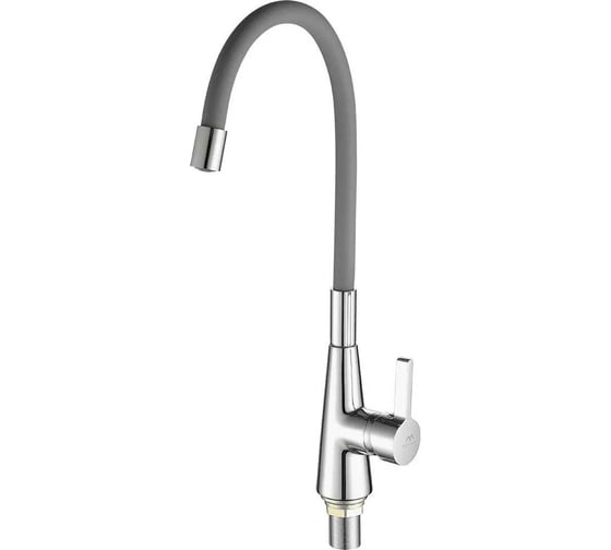 Изображение товара Смеситель для кухни FASHUN гайка, серый излив 55 см, ф40 A4153+B07